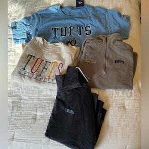 TUFTS UNIVERSITY sweatshirt bundle of 4! All fit women’s M/L blue elephant